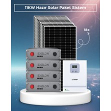 SB Solar 11KW Hazır Solar Paket | 18×600W Bifacial Panel + 20.48KWH Hv Lifepo4 Lityum Batarya | Çift Mppt Akıllı Inverter Off-Grid Sistem