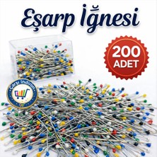 Nistabolje 4 KUTU(200 Adet) Eşarp Iğnesi Başörtü Iğnesi Türban Iğne