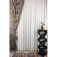 Paşamanlar Simli Bambu Tül Perde – Yoğun Dokulu, 1/3 Sık Pileli, Ütü Gerektirmez Şık Tasarım