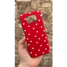Vip Case Poco X3 ve X3 Pro Uyumlu Mini Beyaz Kalp Desenli Silikon Darbe Emici Klasik Korumalı Rubber Kılıf