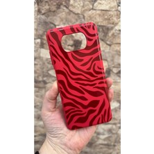 Vip Case Poco X3 ve X3 Pro Uyumlu Kırmızı Zebra Desenli Silikon Darbe Emici Klasik Korumalı Rubber Kılıf