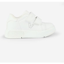 Vicco Oyo Iı Işıklı Unisex Çocuk Sneaker Ortopedik Taban ve Cırtlı Bağlama Şekli ile Beyaz