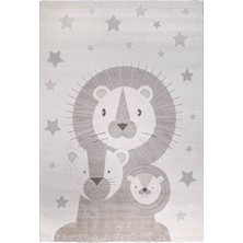 Valery Home Nero Çocuk Antialerjik Yumuşacık Peluş Tuşeli Krem Dokuma Halı Salon Mutfak Koridor Halısı