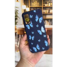 Vip Case Infinix Gt 30 Pro Uyumlu Mavi Kelebek Desenli Silikon Darbe Emici Klasik Korumalı Rubber Kılıf