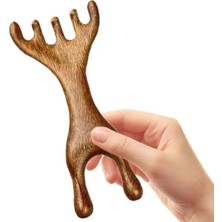 Naturachi Ahşap Sandal Ağacı Gugu Masaj Yüz Masaj Gua Sha Saç Tarağı Model 15