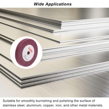 Uxcell 150 mm x 25 mm 320 Grit Dokumasız Parlatma Çarkı Naylon Tel Çekme Zımpara Kanadı Paslanmaz Çelik Bakır Kırmızı Için