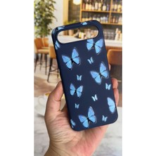 Vip Case Tecno Spark Slim 5g Uyumlu Mavi Kelebek Desenli Silikon Darbe Emici Klasik Korumalı Rubber Kılıf