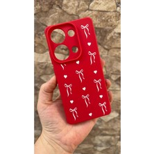 Vip Case Redmi Note 13 Pro 4g Uyumlu Kalpli Fiyonk Desenli Silikon Darbe Emici Klasik Korumalı Rubber Kılıf