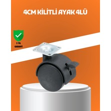 Argesco Mühendislik Kilitli Mini Tekerlek Ayak 4 cm 4’lü Set