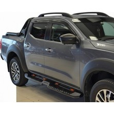 Aftermarket Nissan Navara Siyah Led'li Demir Yan Basamak 4x4 Yazılı Tüm Modellerle Uyumlu