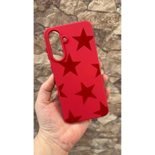 Vip Case Samsung Galaxy A26 Uyumlu Kırmızı Star Silikon Darbe Emici Klasik Korumalı Rubber Kılıf