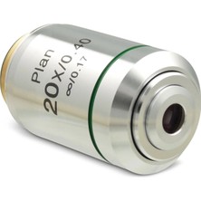 ECE Opto-Edu Mikroskop Objektifi 20X Infinity Plan Sonsuz Plan 20X/0.40 ∞/0.17 Özel Kabında