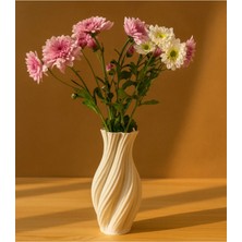 Modern Dekoratif Vazo - 3D Tasarım Kabartmalı Minimalist Ev Aksesuar