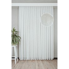 Paşamanlar Şantuklu Bambu Tül Perde 1/3 Sık Pileli Ütü Istemez Modern Tek Kanat