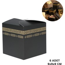 Roco Paper Co. Ramazan ve Bayram Için Kabe Şekilli Hediyelik Kutu - Mevlid ve Iftar Ikram Kutusu, 9X9X9 Cm, 6 Adet