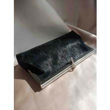 Hegef Bag Kadın Şerit Taş Detaylı Özel Tasarım Özel Gece Abiye Clutch Portföy Abiye Çanta