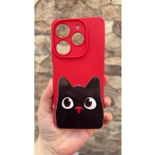 Vip Case Tecno Spark 10 Pro Uyumlu Sevimli Siyah Kedi Desenli Silikon Darbe Emici Klasik Korumalı Kılıf