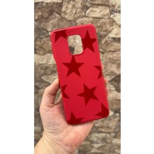 Vip Case Redmi Note 9 Pro ve 9s Uyumlu Kırmızı Star Silikon Darbe Emici Klasik Korumalı Rubber Kılıf
