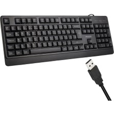 Philips SPK6247B USB 1.2 Metre Kablolu Klasik Siyah Numpadli Türkçe Q Klavye