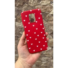 Vip Case Redmi Note 9 Pro/9s Uyumlu Mini Beyaz Kalp Desenli Silikon Darbe Emici Klasik Korumalı Rubber Kılıf