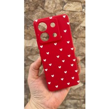 Vip Case Redmi Note 13 Pro 5g Uyumlu Mini Beyaz Kalp Desenli Silikon Darbe Emici Klasik Korumalı Rubber Kılıf