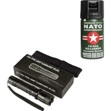 Kordak Şoklu El Feneri ve Biber Gazı 40 ml Biber Gazı - Kişisel Savunma Seti