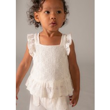 Mayoral Kız Bebek Güpürlü Pantolon Bluz Takım 1515