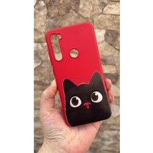 Vip Case Redmi Note 8 Uyumlu Sevimli Siyah Kedi Desenli Silikon Darbe Emici Klasik Korumalı Rubber Kılıf