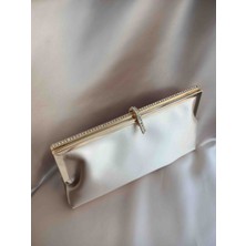 Hegef Bag Kadın Şerit Taş Detaylı Özel Tasarım Özel Gece Abiye Clutch Portföy Abiye Çanta