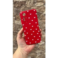 Vip Case Redmi Note 12S Uyumlu Mini Beyaz Kalp Desenli Silikon Darbe Emici Klasik Korumalı Rubber Kılıf