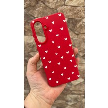 Vip Case Samsung Galaxy A26 Uyumlu Mini Beyaz Kalp Desenli Silikon Darbe Emici Klasik Korumalı Rubber Kılıf