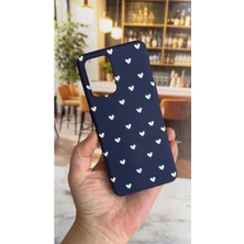 Vip Case Oppo A55 Uyumlu Mini Beyaz Kalp Desenli Silikon Darbe Emici Klasik Korumalı Rubber Kılıf