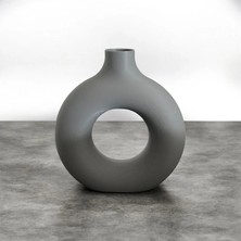 Nordic Donut Vazo | Halka Formlu Dekoratif Vazo | 3D Modern Ev Aksesuarı