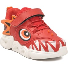 Cool Stego P Kırmızı Cırtlı Işıklı Erkek Çocuk Spor Ayakkabı
