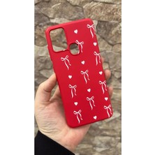 Vip Case Samsung Galaxy A21S Uyumlu Kalpli Fiyonk Desenli Silikon Darbe Emici Klasik Korumalı Rubber Kılıf