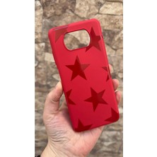 Vip Case Poco X3 ve X3 Pro Uyumlu Kırmızı Star Silikon Darbe Emici Klasik Korumalı Rubber Kılıf