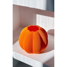 MAYS3DSTUDIO Dekoratif 3D Baskı Modern Çizgili Vazo – Minimal Tasarım Saksı / Masa Üstü Dekor