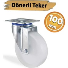  0100 dönerli tablalı frensiz kemik tekerlek 100 mm 135 kg