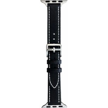 Alstrap Apple Watch 11-10(46MM) 9-8-7(45MM) 6 5 4 SE(44MM)UYUMLU Slim Ince Pu Deri Kordon Kayış