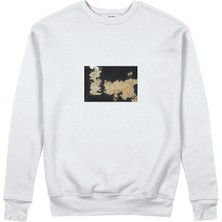 The Lucid Lab Game Of Thrones Map Sweatshirt - Beyaz