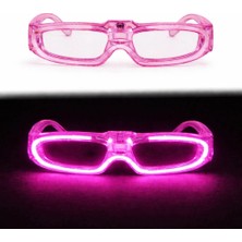 Luz&pos Pembe LED Işıklı Parti Gözlüğü 3 Modlu – Glow - Gece Eğlence Gözlüğü