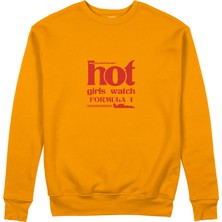 The Lucid Lab Hot Girls Watch Formula 1 Sweatshirt - Turuncu
