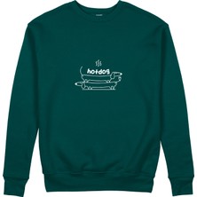 The Lucid Lab Hotdog Sweatshirt - Koyu Yeşil