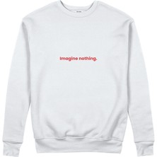 The Lucid Lab Imagine Nothing Sweatshirt - Beyaz
