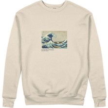 The Lucid Lab Kanagawa Oki Nami Ura Sweatshirt - Bej
