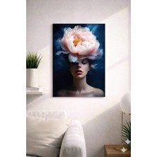 Floral Woman2  Tasarım Mdf Tablo (27X18)