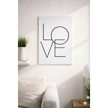 Love  Yazılı Sade  Tasarım Mdf Tablo (27X18)