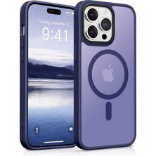 Bix iPhone 13 Pro Max Magsafe Uyumlu Kılıf Tam Koruma Manyetik Darbe Emici Mor