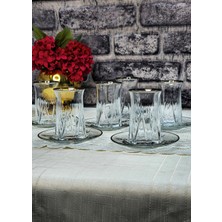 SEÇKİNEV Seçkinev Zoey 12 Parça Gerçek Yaldız Gold&gümüş Çay Takımı