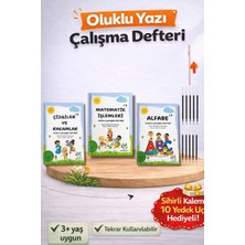 Nimbookid Sihirli Kalemli Oluklu(Kabartmalı) Alfabe,çizgiler Rakamlar ve Matematik Işlemleri Defteri